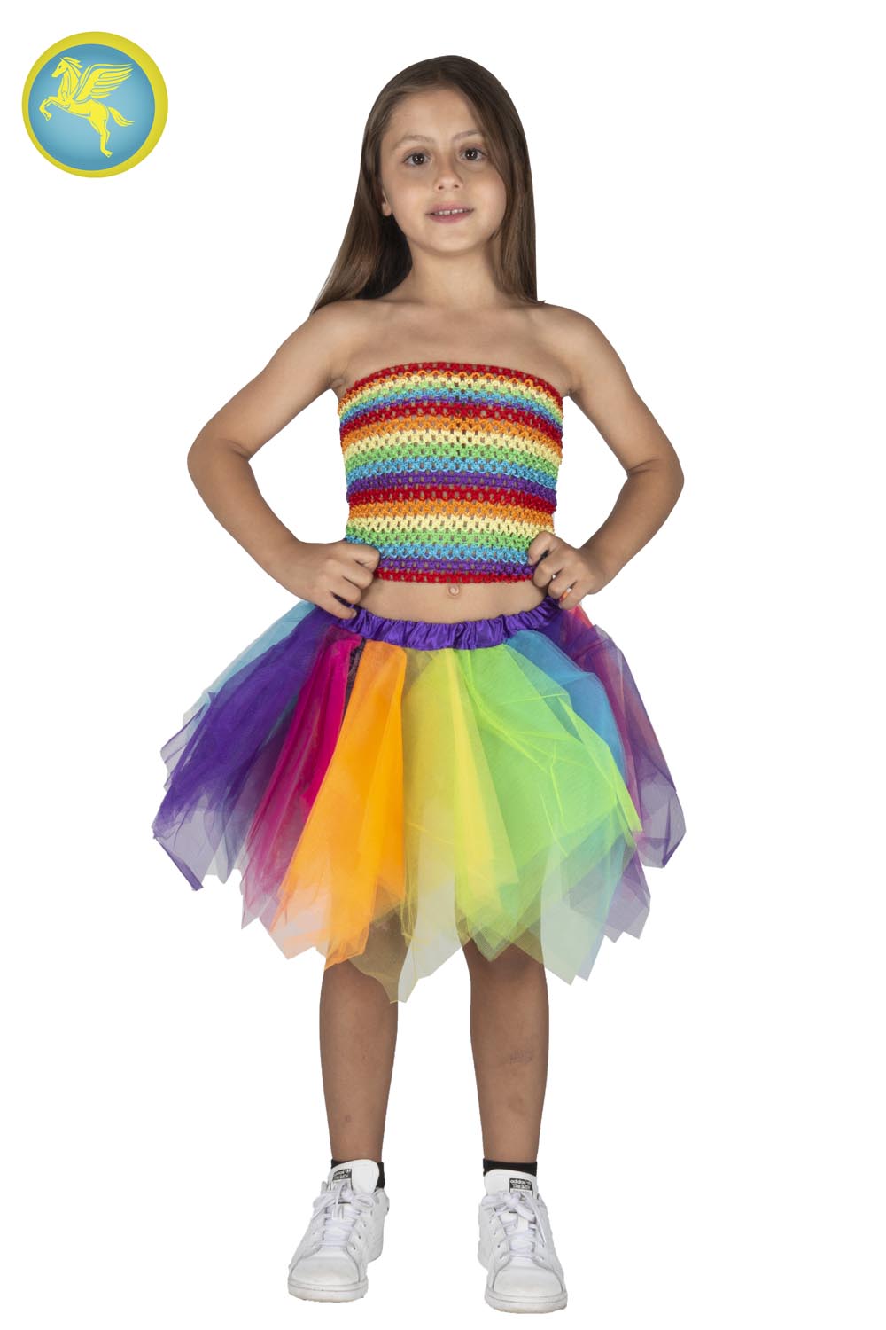 TOP ELASTICO ARCOBALENO
